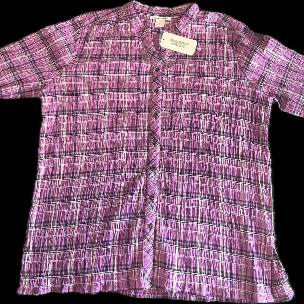 Allison Daley NWT Plaid Top